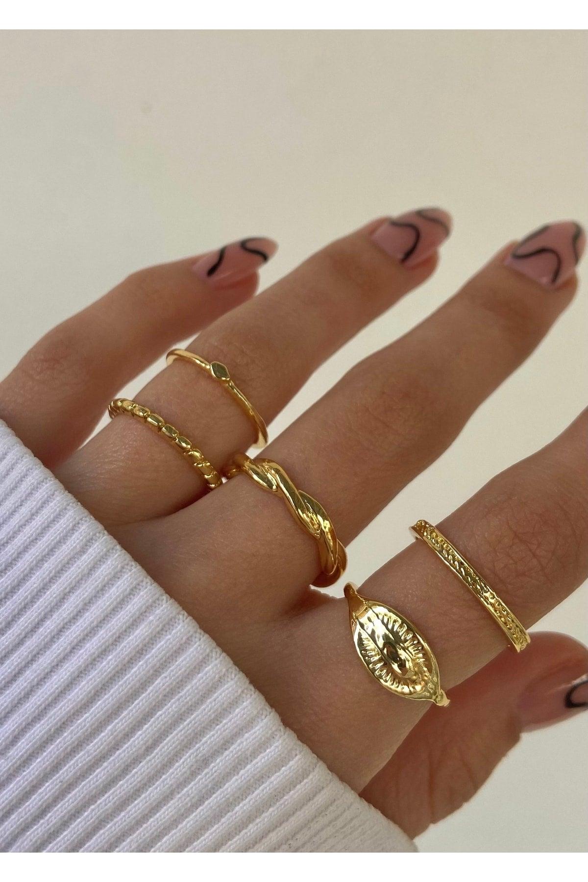 Gold Color Ring Set - Swordslife