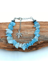 Natural Stone Aquamarine Broken Natural Stone Bracelet Women's Bracelet - Swordslife