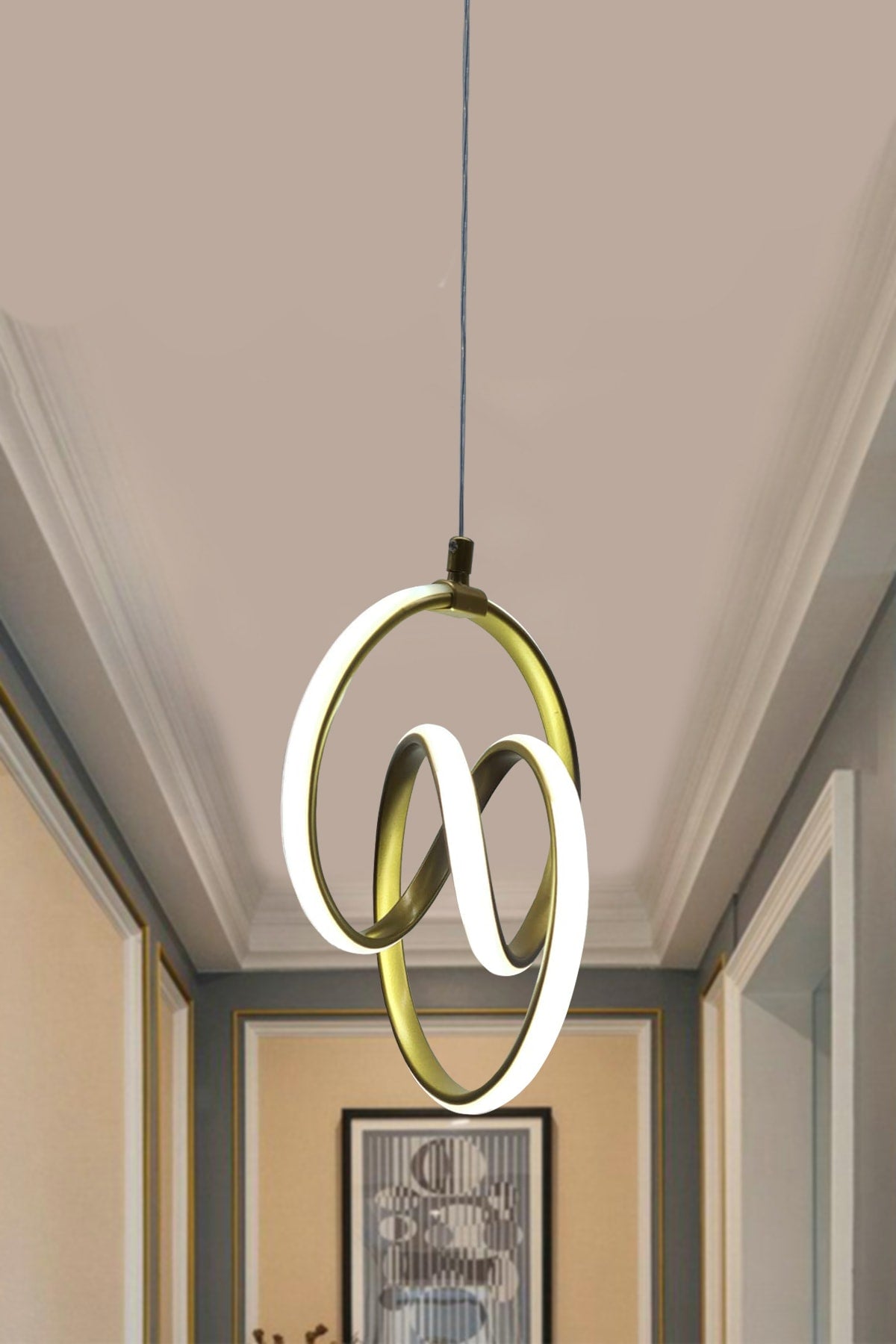 Modern Pendant Lamp Gold Case White Light LED Chandelier 1 Year Warranty LED Chandelier