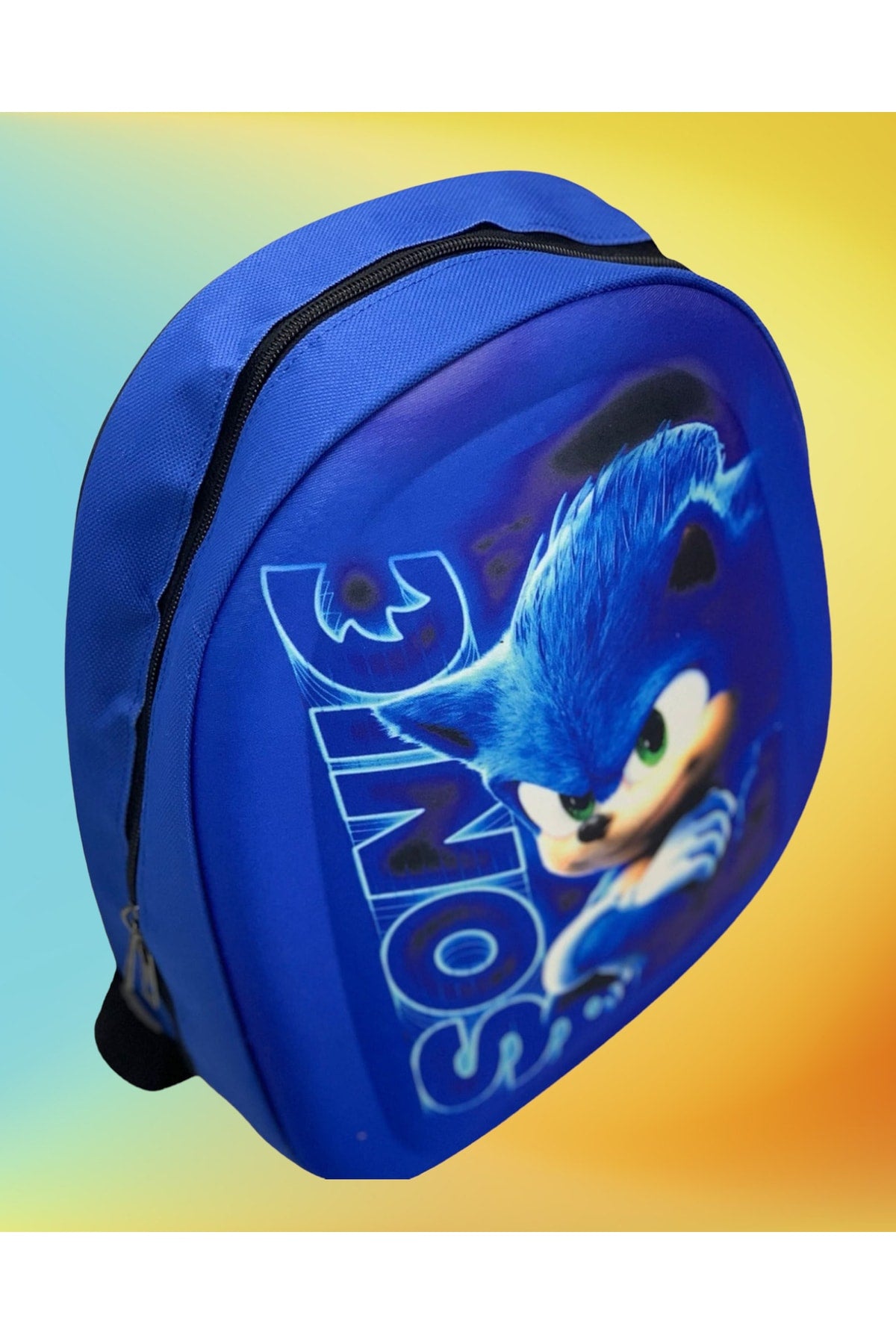 Kindergarten Kids Backpack Sonic the Hedgehog Character 3-6 Years 5d Embossed Eva Fabric School Bag