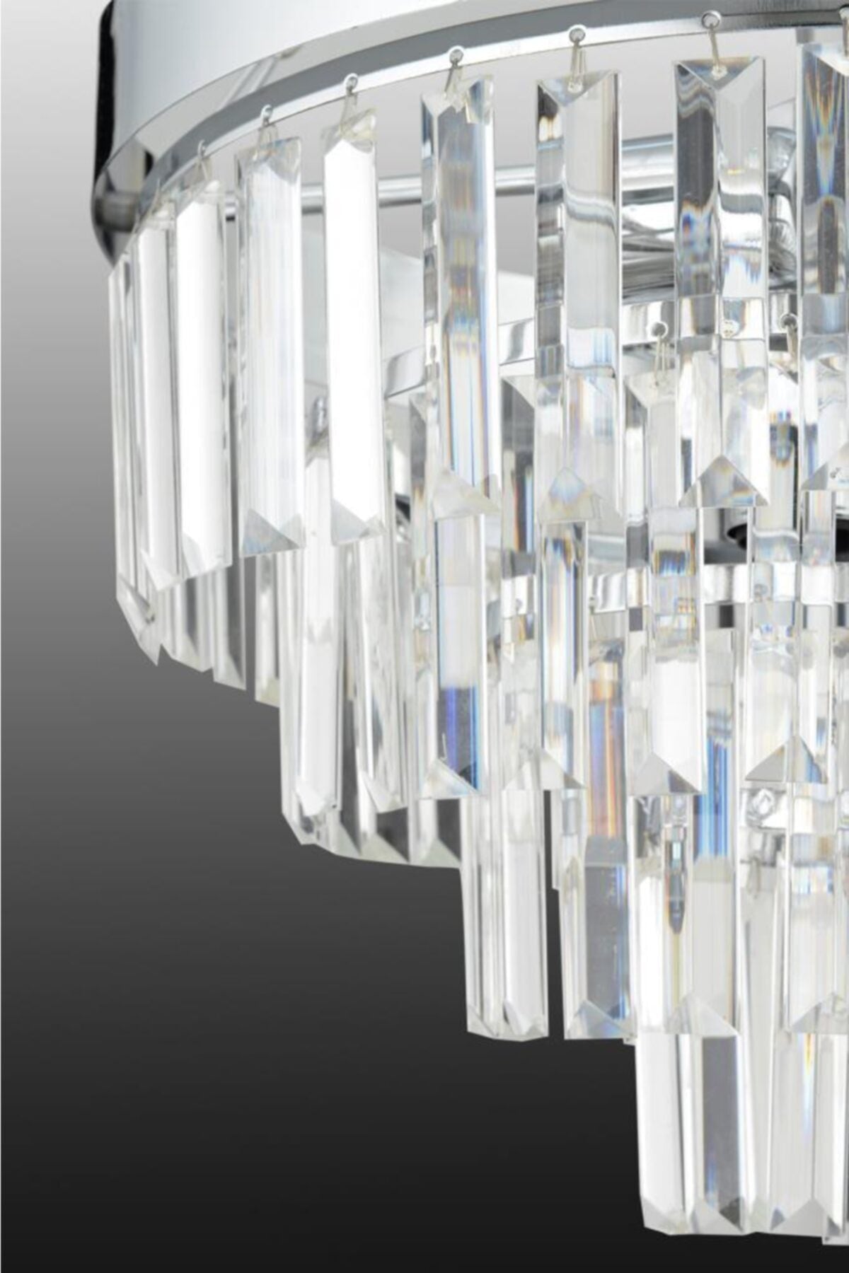 Linda 40' Silver Luxury Crystal Stone Chandelier