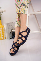 Rope Sandals Dark Navy Blue - Swordslife