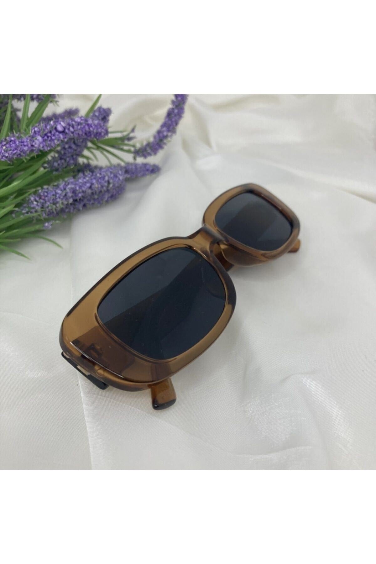 Unisex Vintage Brown Sunglasses