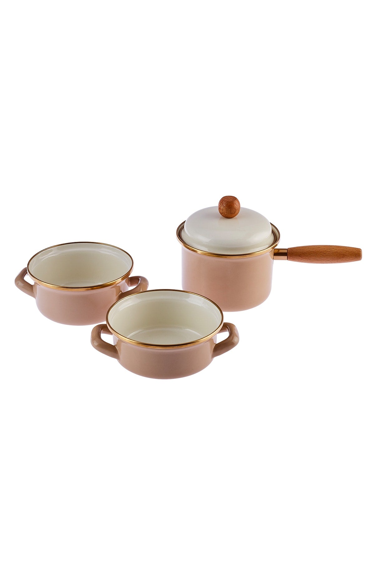 Rustic Midi 4 Piece Cookware Set Beige 12 Cm