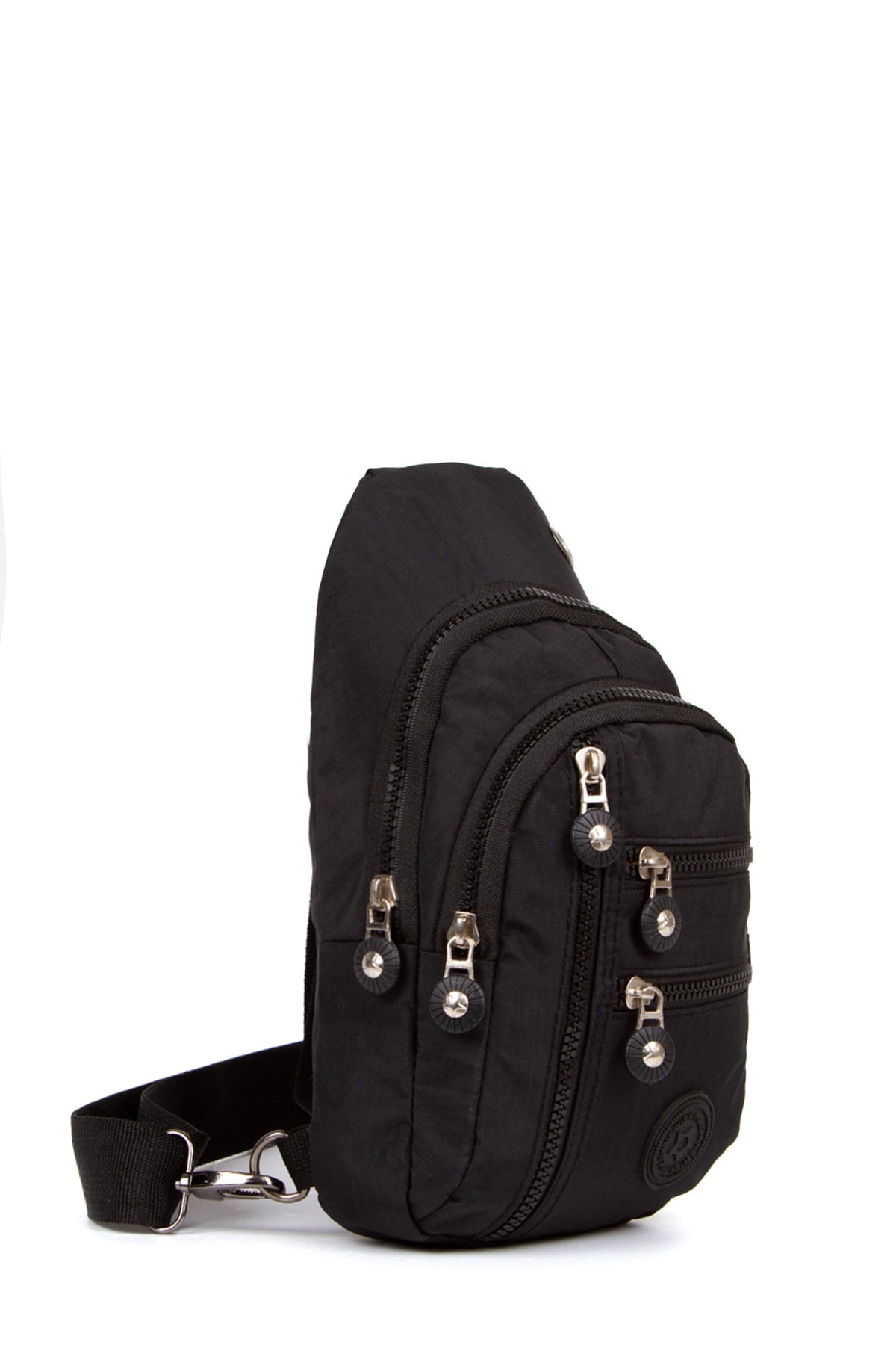 Unisex Crinkled Fabric, Waterproof, Cross Shoulder Bag, Body Bag, Free Bag Black Color, Casual, Sports