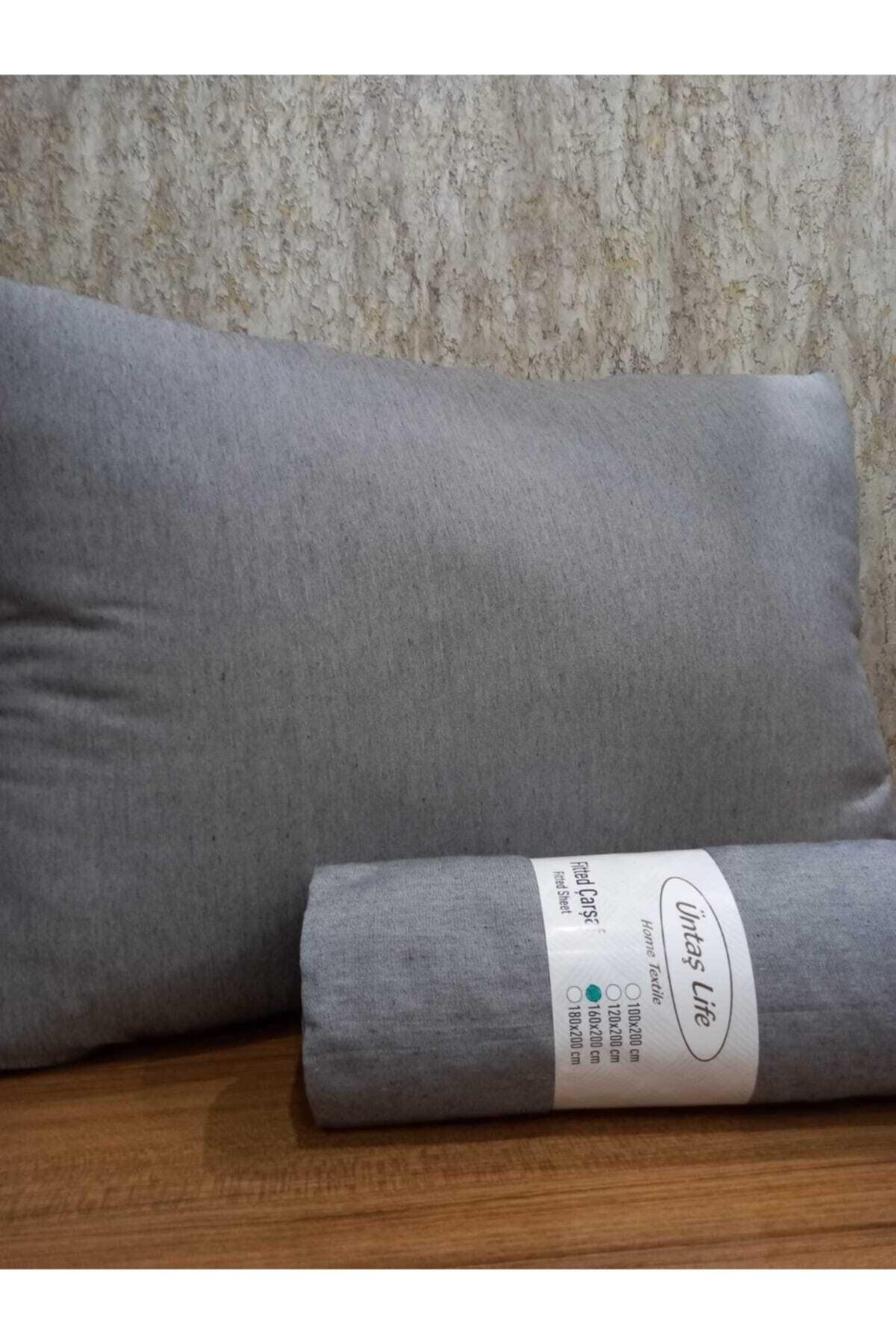 Life Single Elastic Bed Sheet +1 Pillowcase Plain Gray Ec100plain Gray Sheet - Swordslife