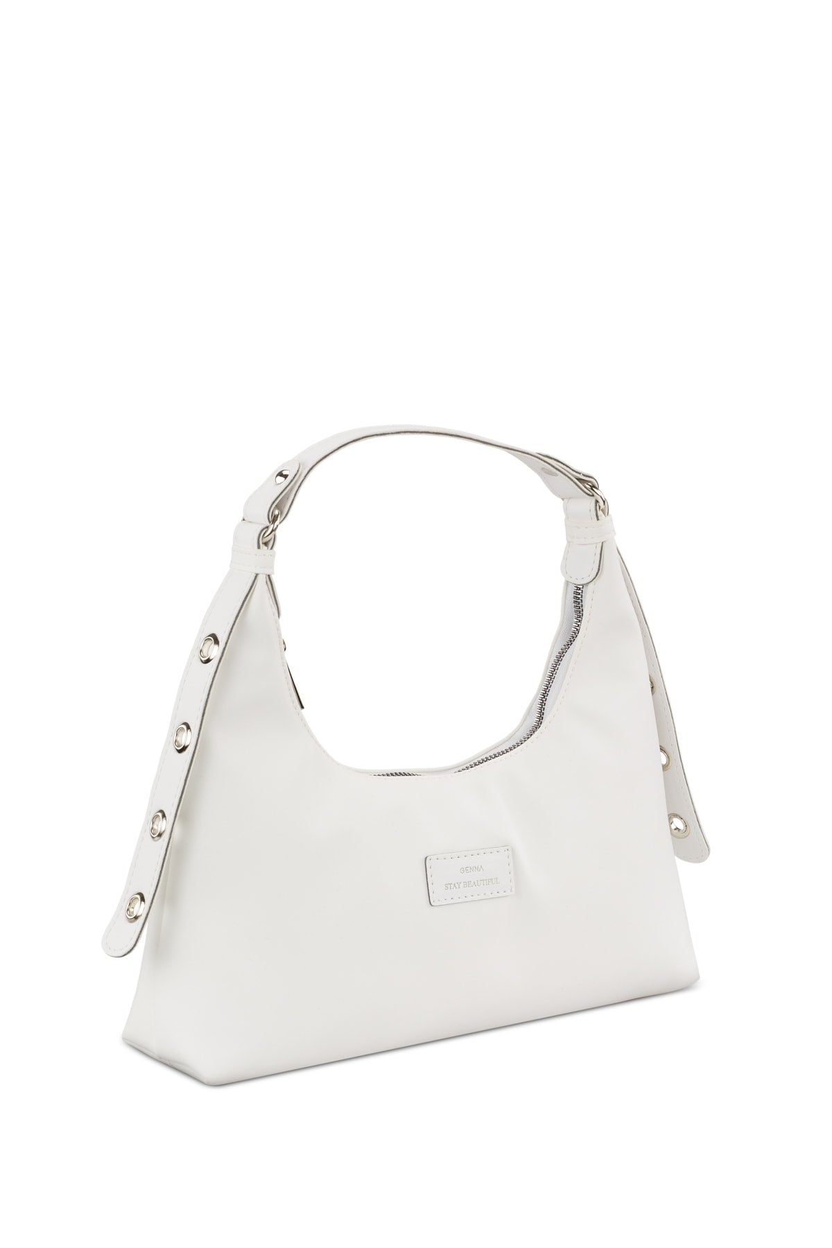 Women's White Baguette Bag 205