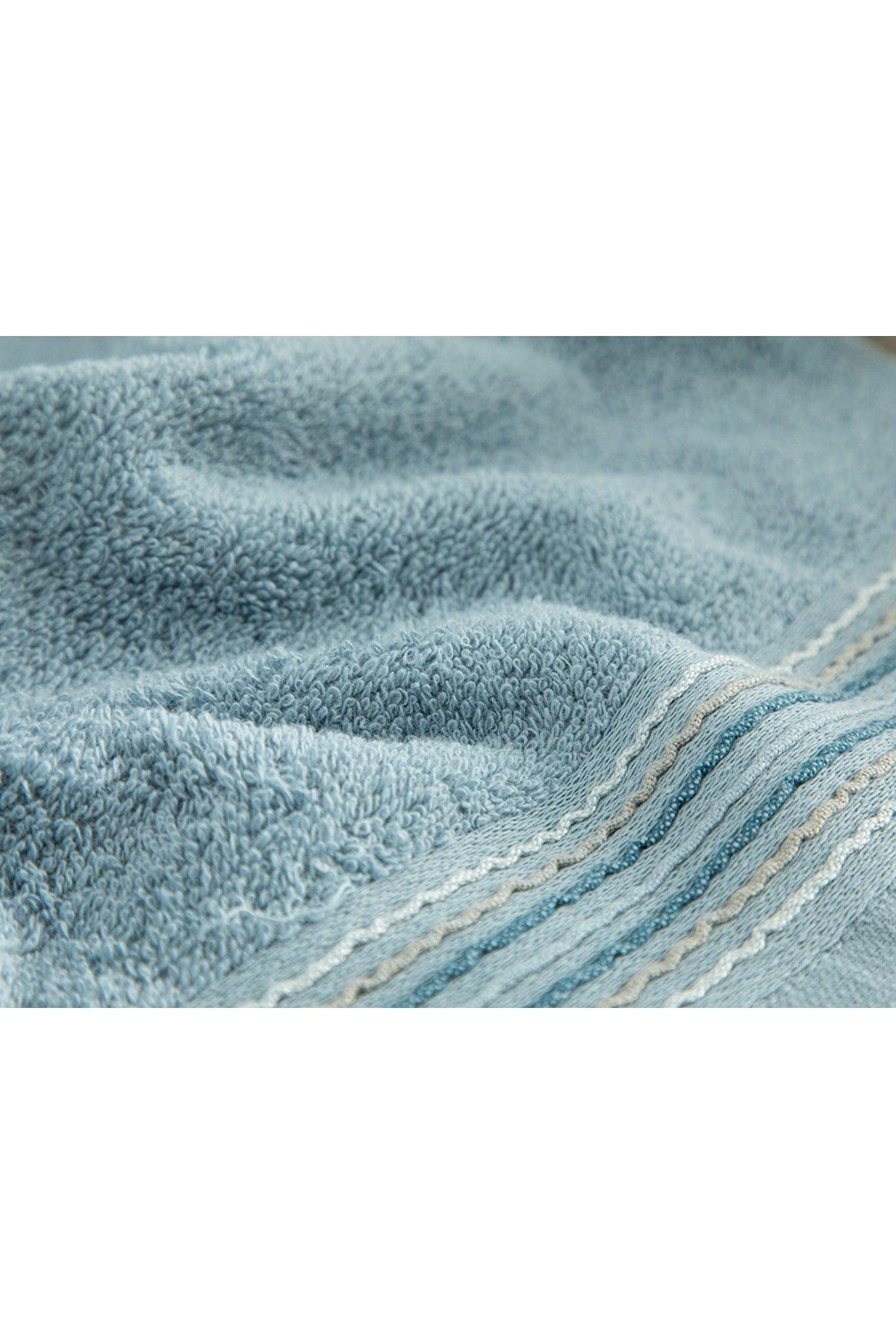 Arıanna Cotton Embroidered Hand Towel 30x40 Cm Blue - Swordslife