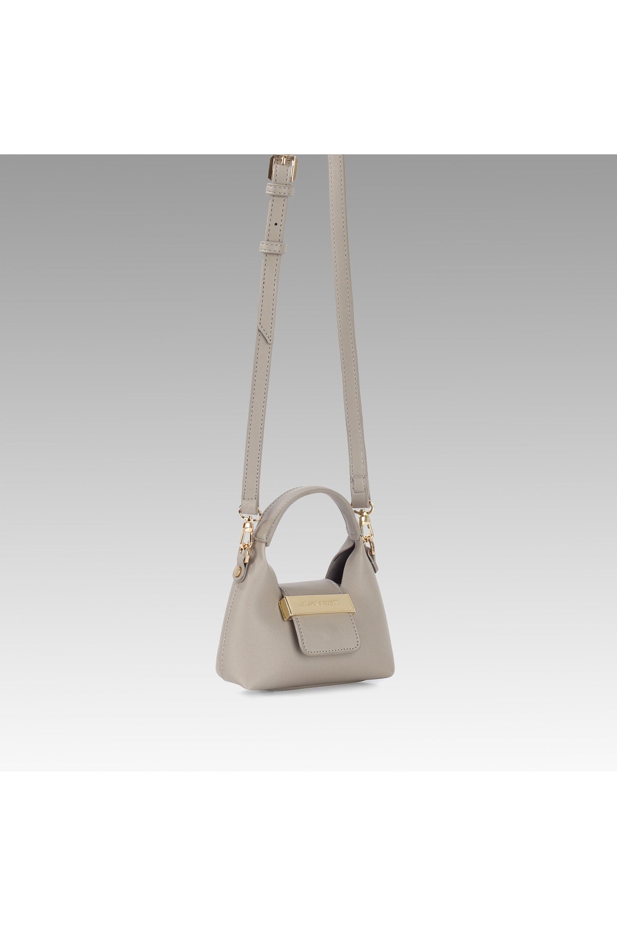 Light Gray Accessory Detail Suspended Micro Bag