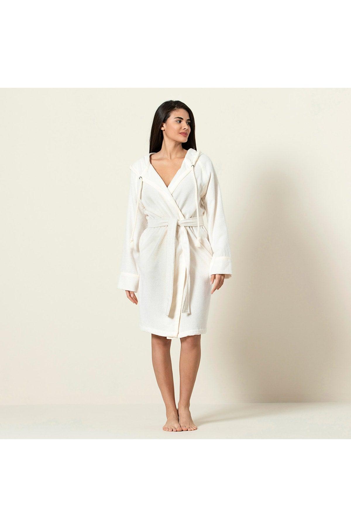 Ferme Unisex Bathrobe Ecru - Swordslife