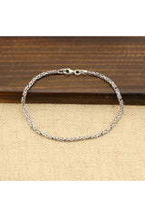 925 Sterling Silver Men's King Chain Bracelet