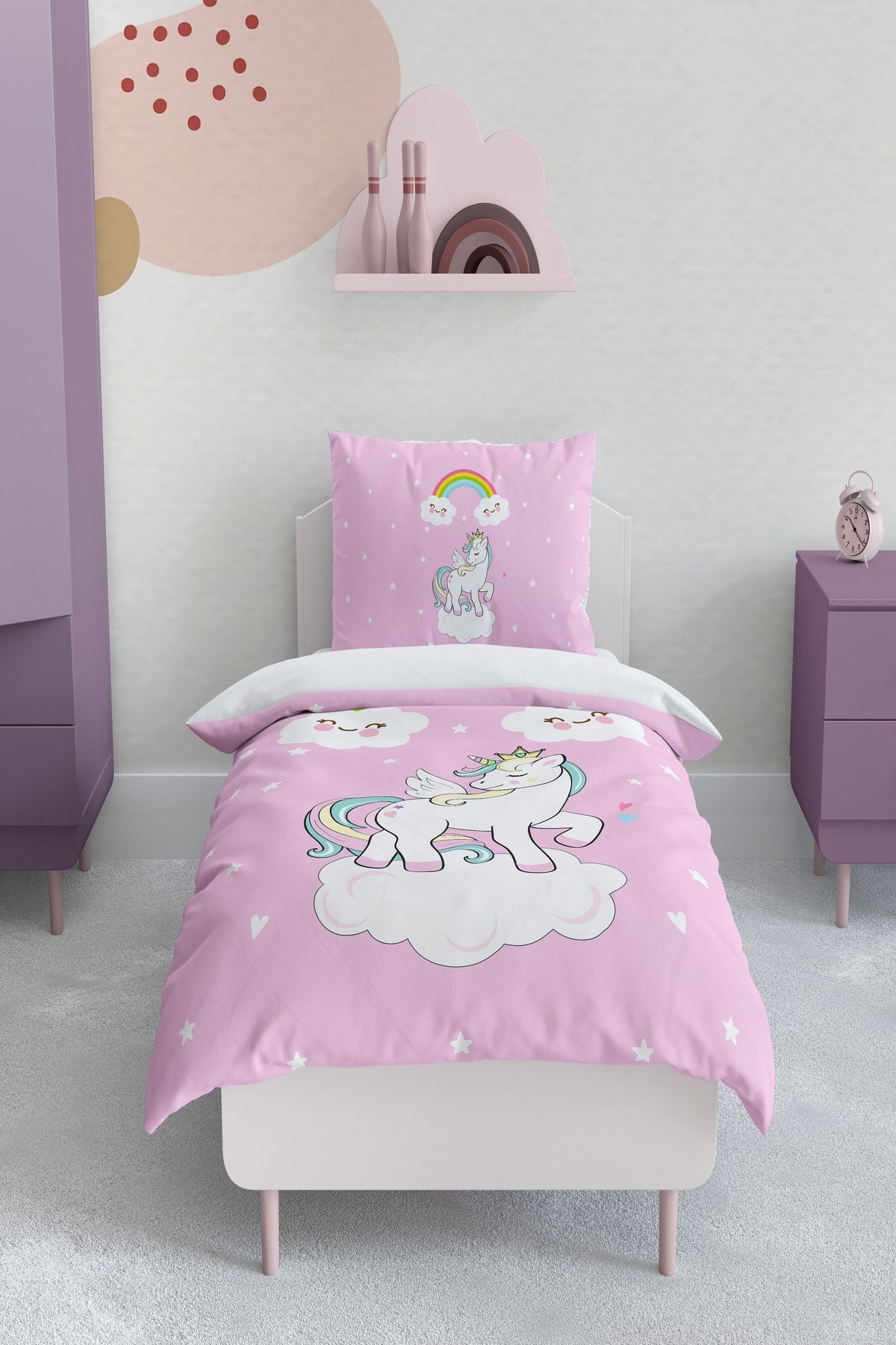 Unicorn Patterned Duvet Cover Set Tlan-170