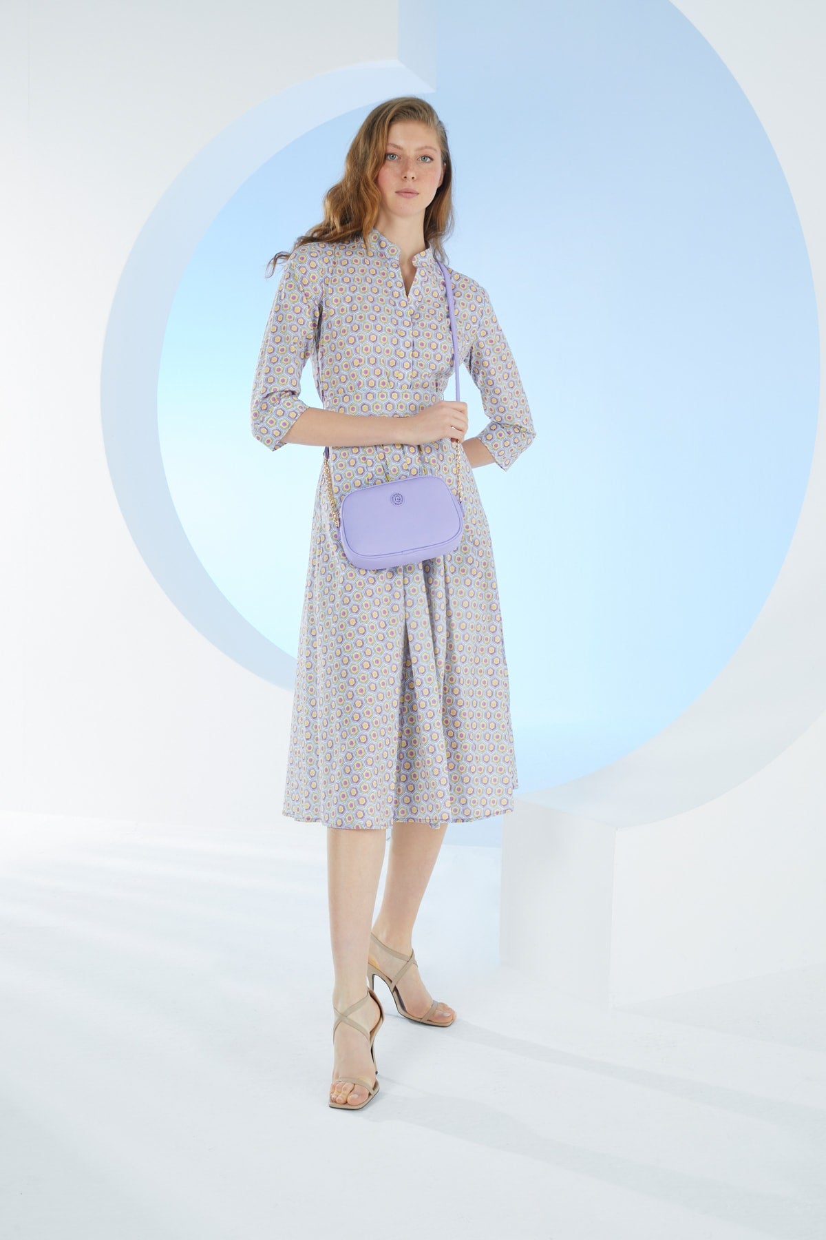 Print Lavender Women's Shoulder Bag 05PO22Y1543