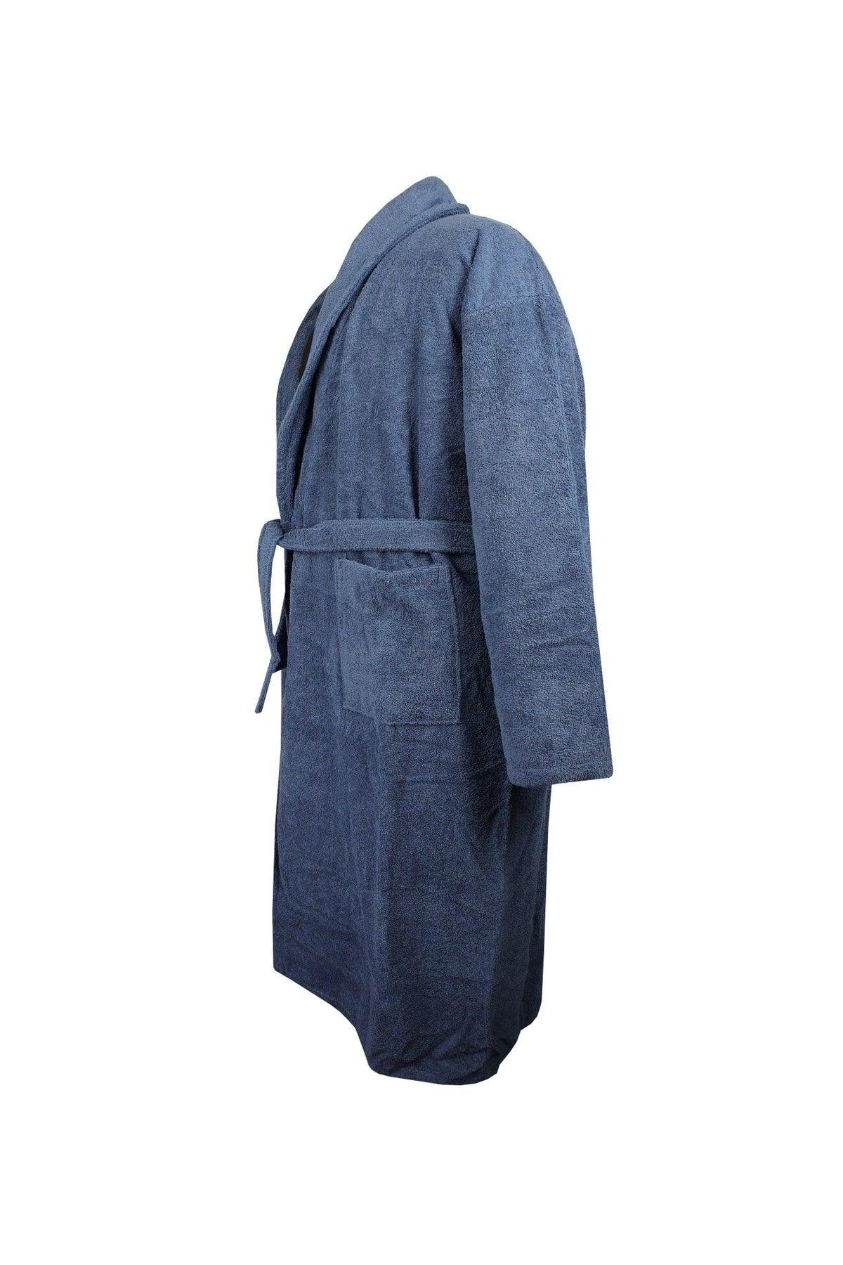 Men's Large Size Oversized 100% Cotton Shawl Collar Bathrobe - Swordslife