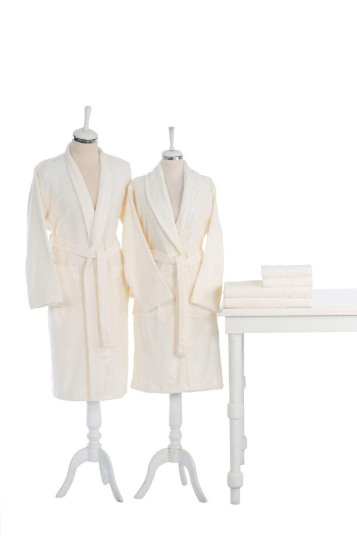 Orkide Family Bathrobe Set Cream/cream - Swordslife