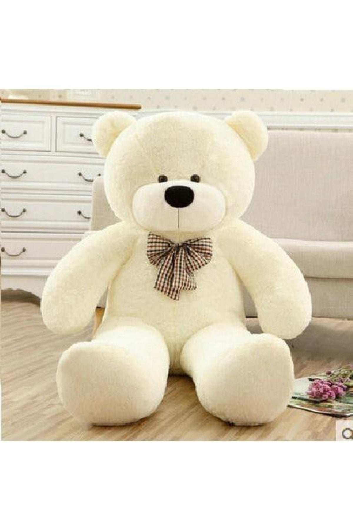 90 Cm Colorful Bow Tie Plush Teddy Bear - 100% Domestic