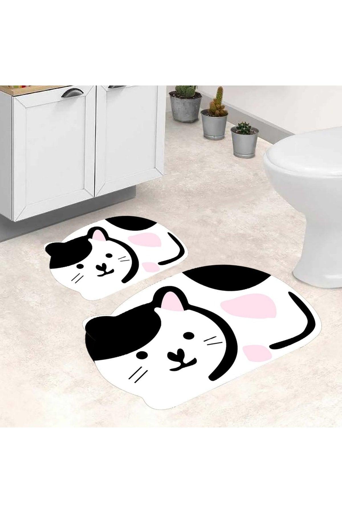 Cat Bath Mat, Closet Set, Non-Slip Floor Closet Set, Decorative Mat, Dowery - Swordslife