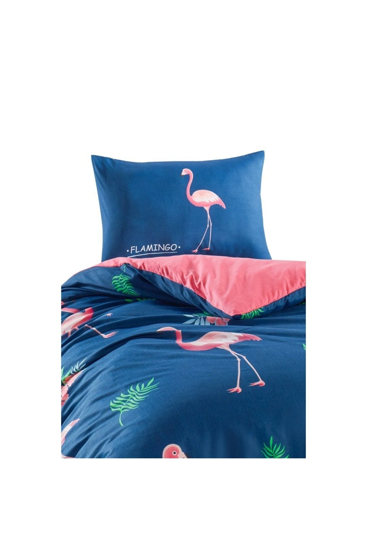 Junior Girl Boy Child Duvet Cover Set Single Flamingo Pattern 140 X 200