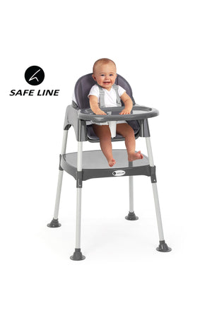 Desk Padded Highchair Dark Gray