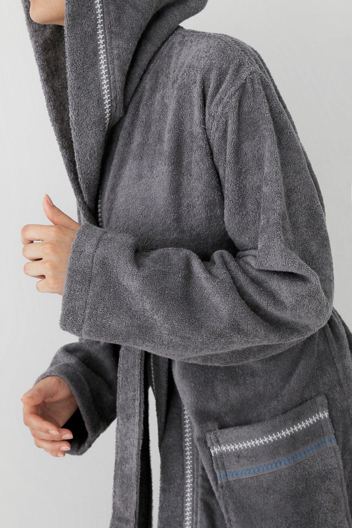 Profundo Robe Space - Extra Soft, Modern And Special Design 100% Cotton Unisex Hooded Bathrobe - Swordslife