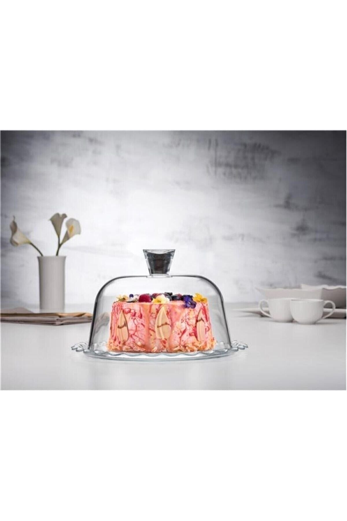 Patisserie Cake Jar with Glass Lid Presentation Plate ( 96874 ) Fma99946