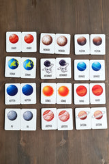Wooden Space Memory Matching Game Preschool Intelligence Cards
