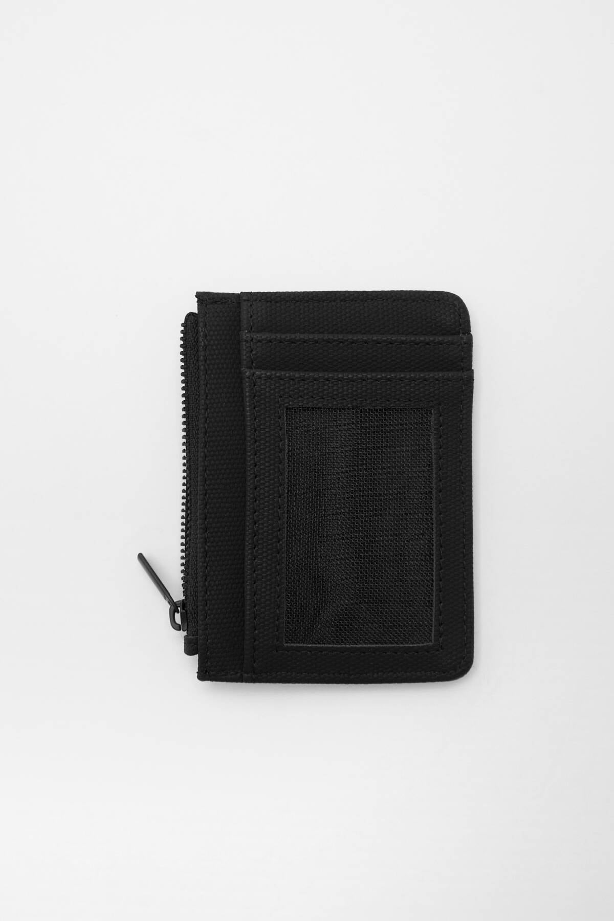 Black faux leather card holder wallet