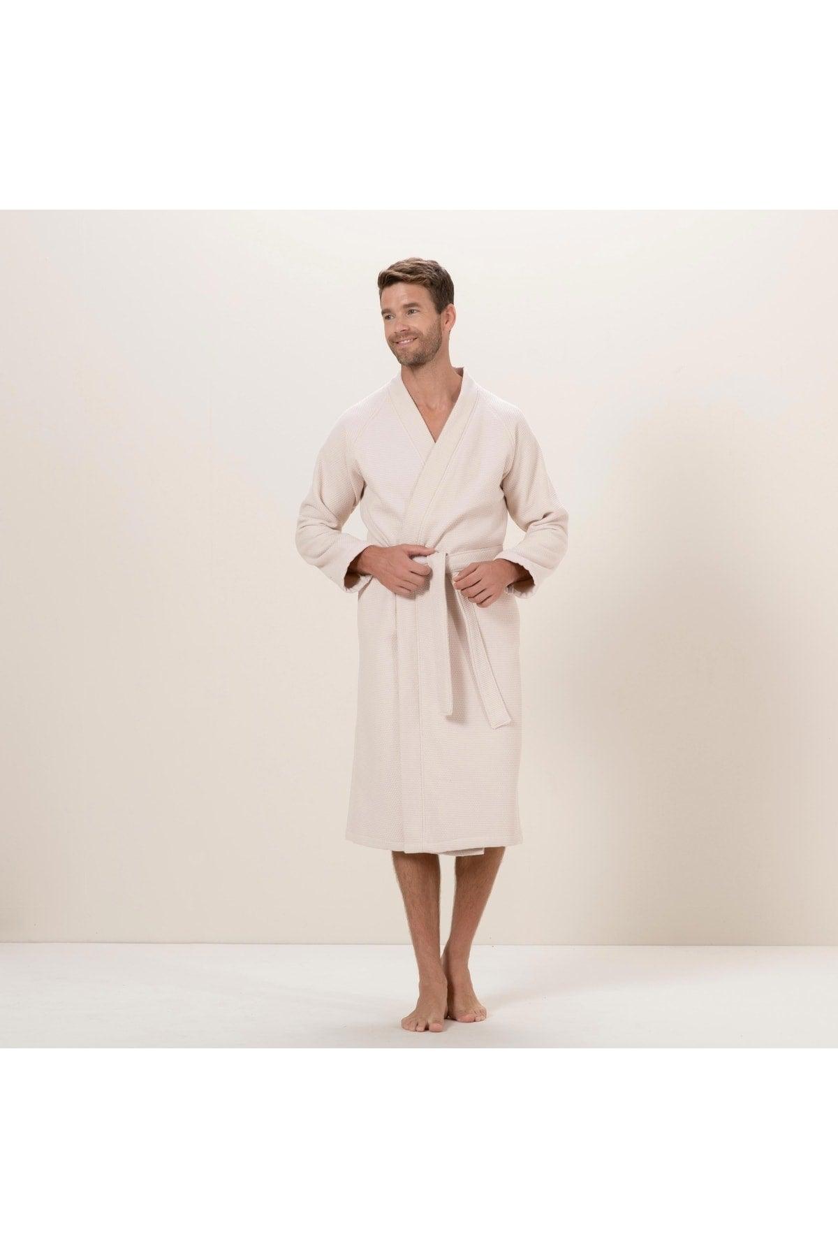 Sobeska Men's Bathrobe Beige - Swordslife