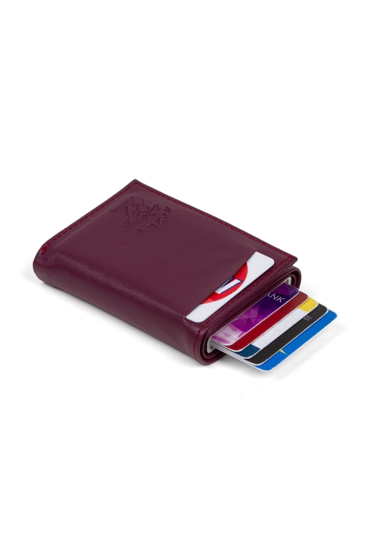 Unisex Leather Aluminum Mechanism Sliding Card Holder Wallet With Paper Money Compartment (7,5X10CM)