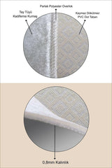 Spa Wax Patterned Washable Non-Slip Base 2 Pcs Bathroom Carpet - Swordslife