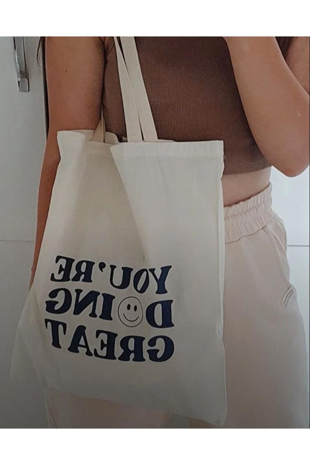 Printed Raw Tote Bag