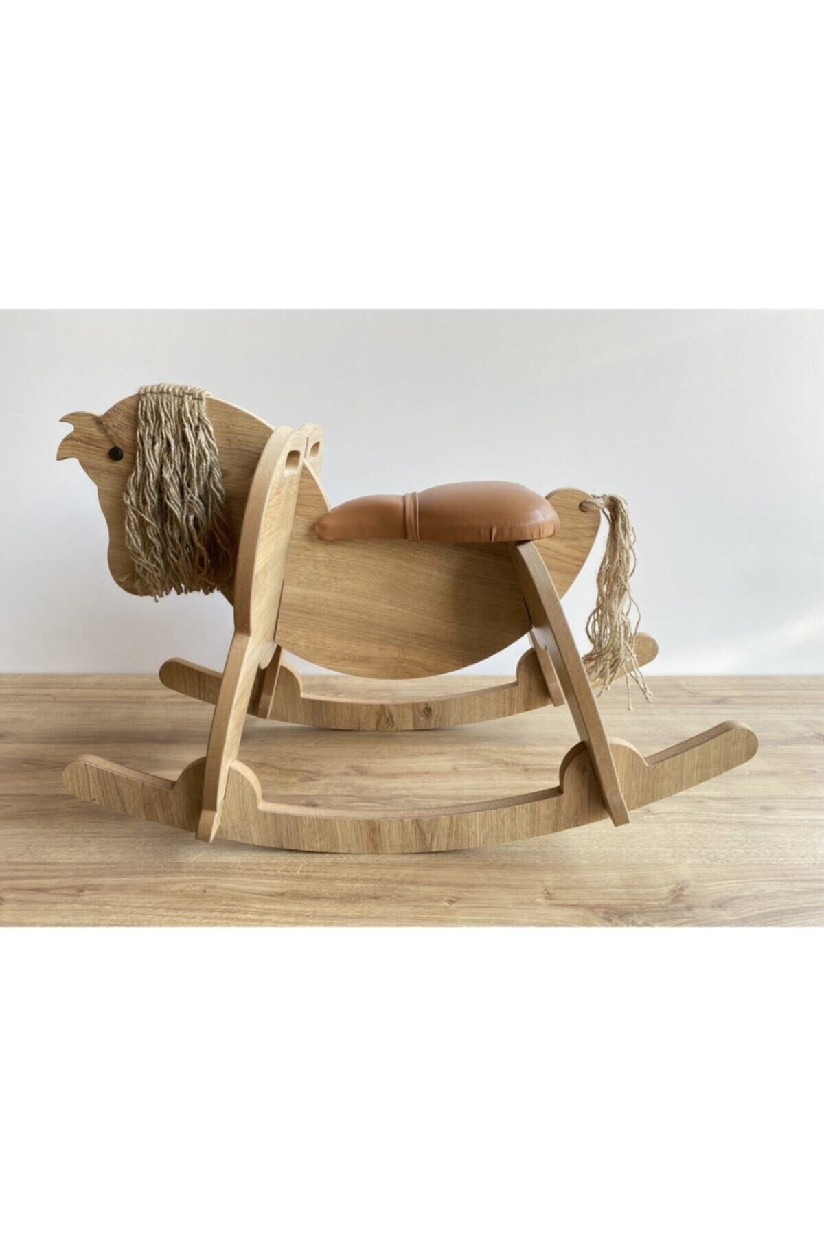 Wooden Rocking Horse - Leather Seat
