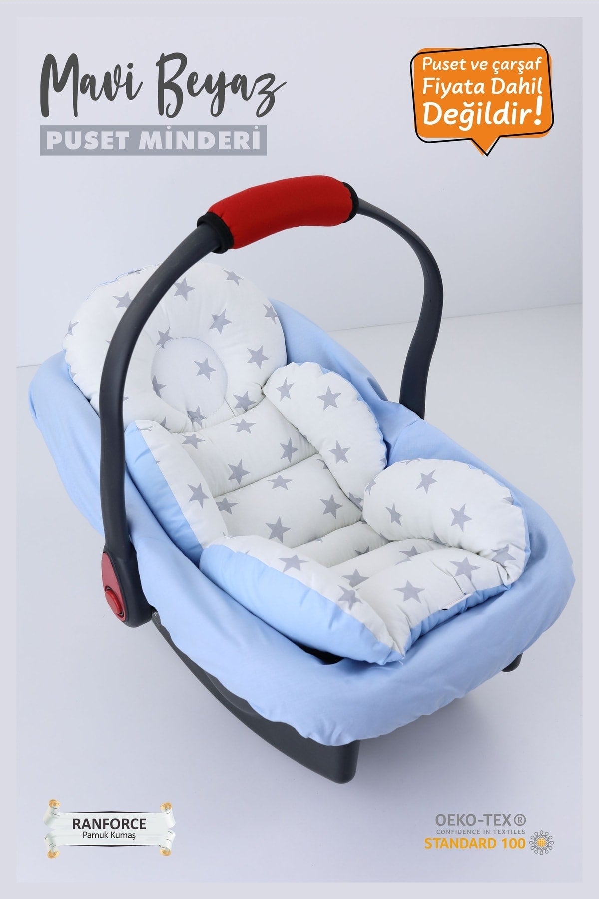 Orthopedic, Lumbar Supported Stroller Cushion, 100% Cotton Fabric