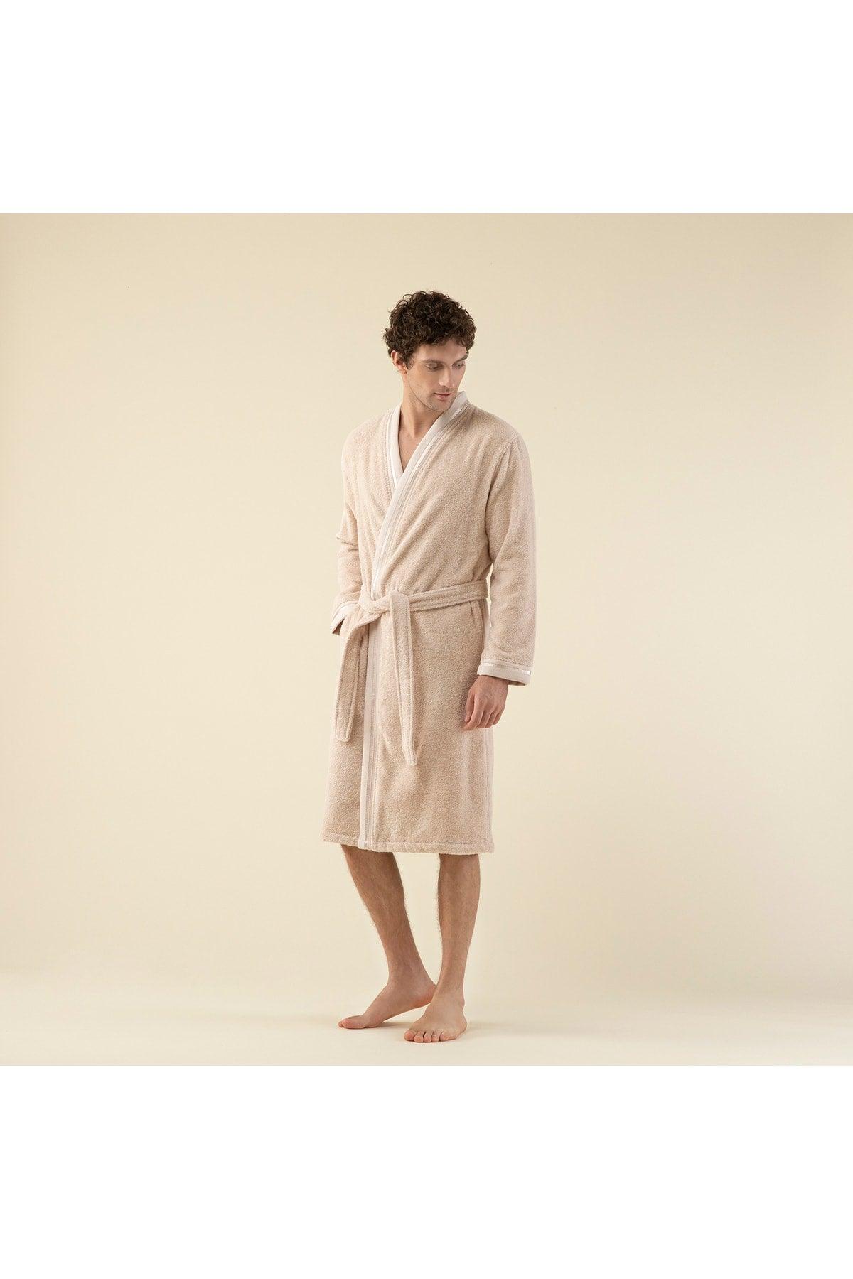 Chic Men's Bathrobe Beige - Swordslife