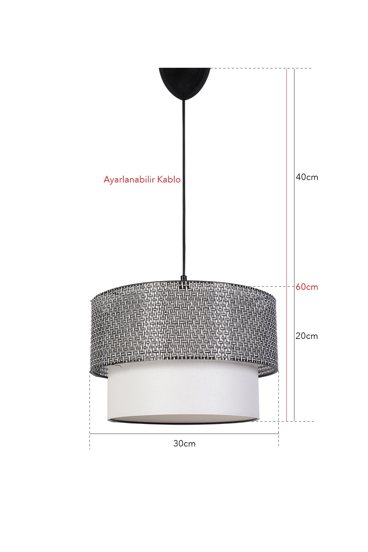 Desert Pendant Chandelier Black White