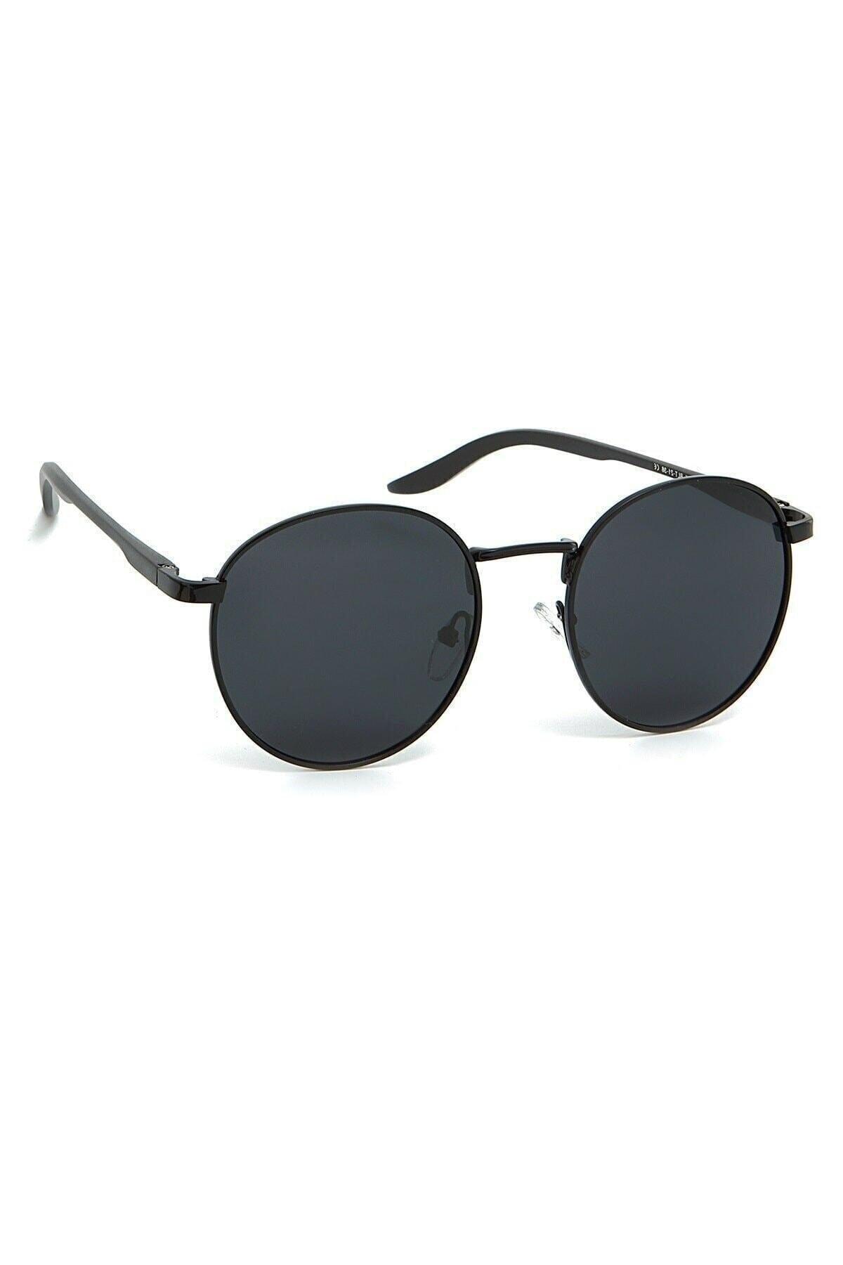 Risus Unisex Black Round Oval Polarized Lens Sunglasses - Swordslife