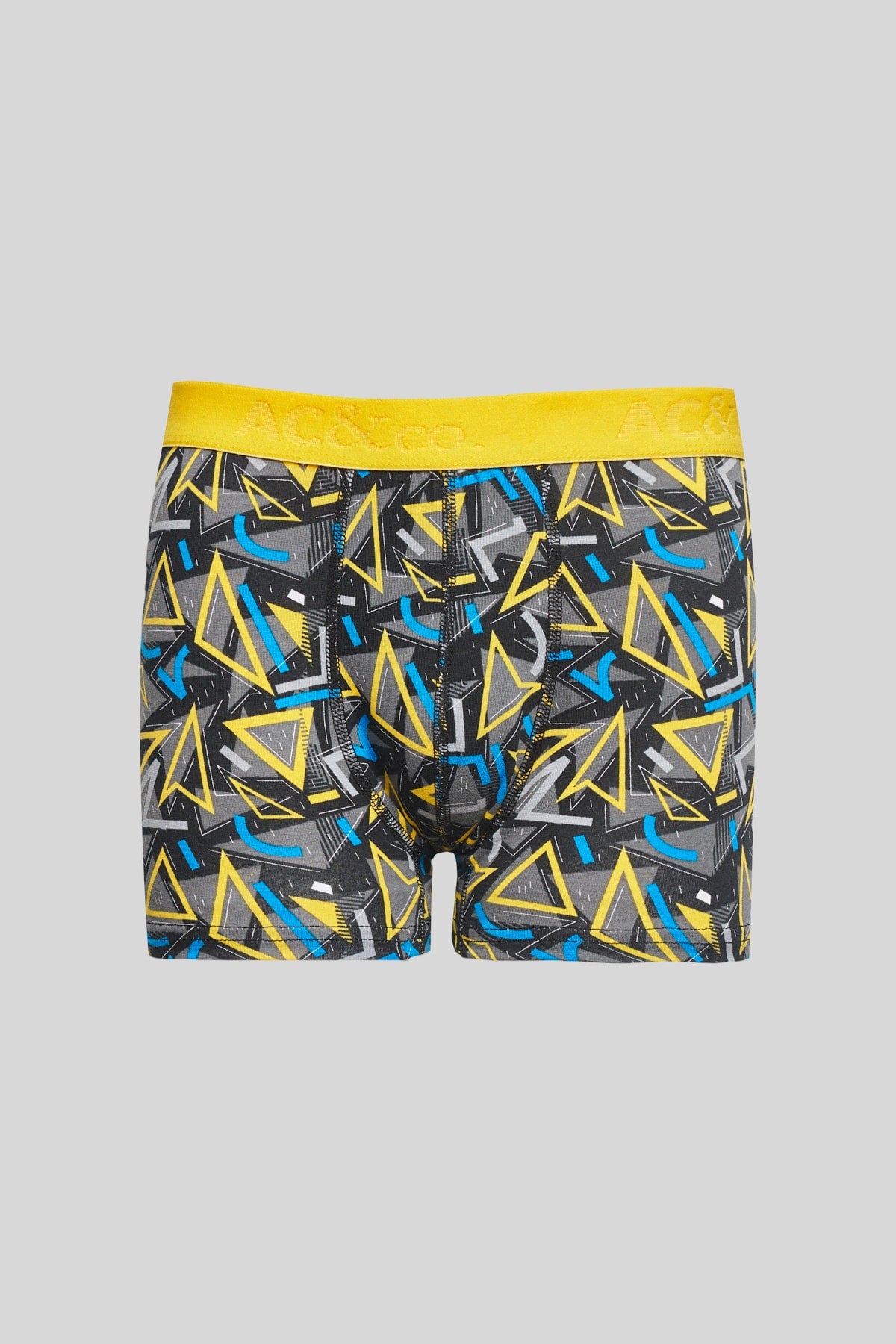 Men's Black-yellow 3-Pack Cotton Flexible Boxer