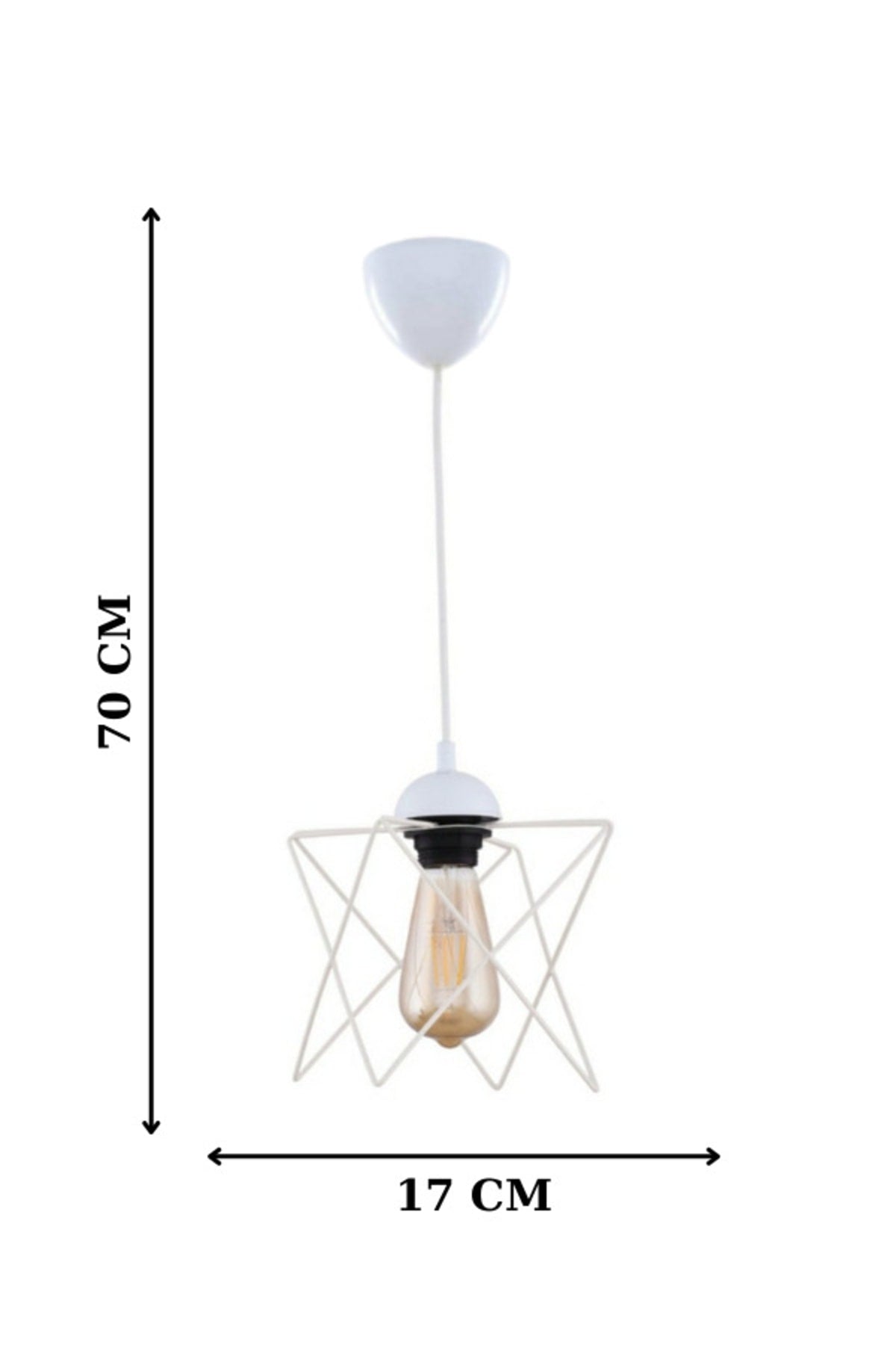 2 Single White Pendant Chandelier