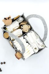 Felt Mommy Baby Care Bag Organizer Portable Organizer For Newborn Bottom Opening Changing