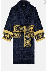 Versace Home Unisex Bathrobe Navy - Swordslife