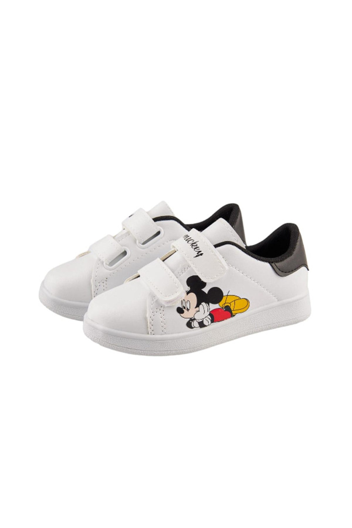 Unisex Kids White Velcro Casual Sports Shoes