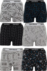 6 Piece Patterned Lycra Classic Men's Boxer