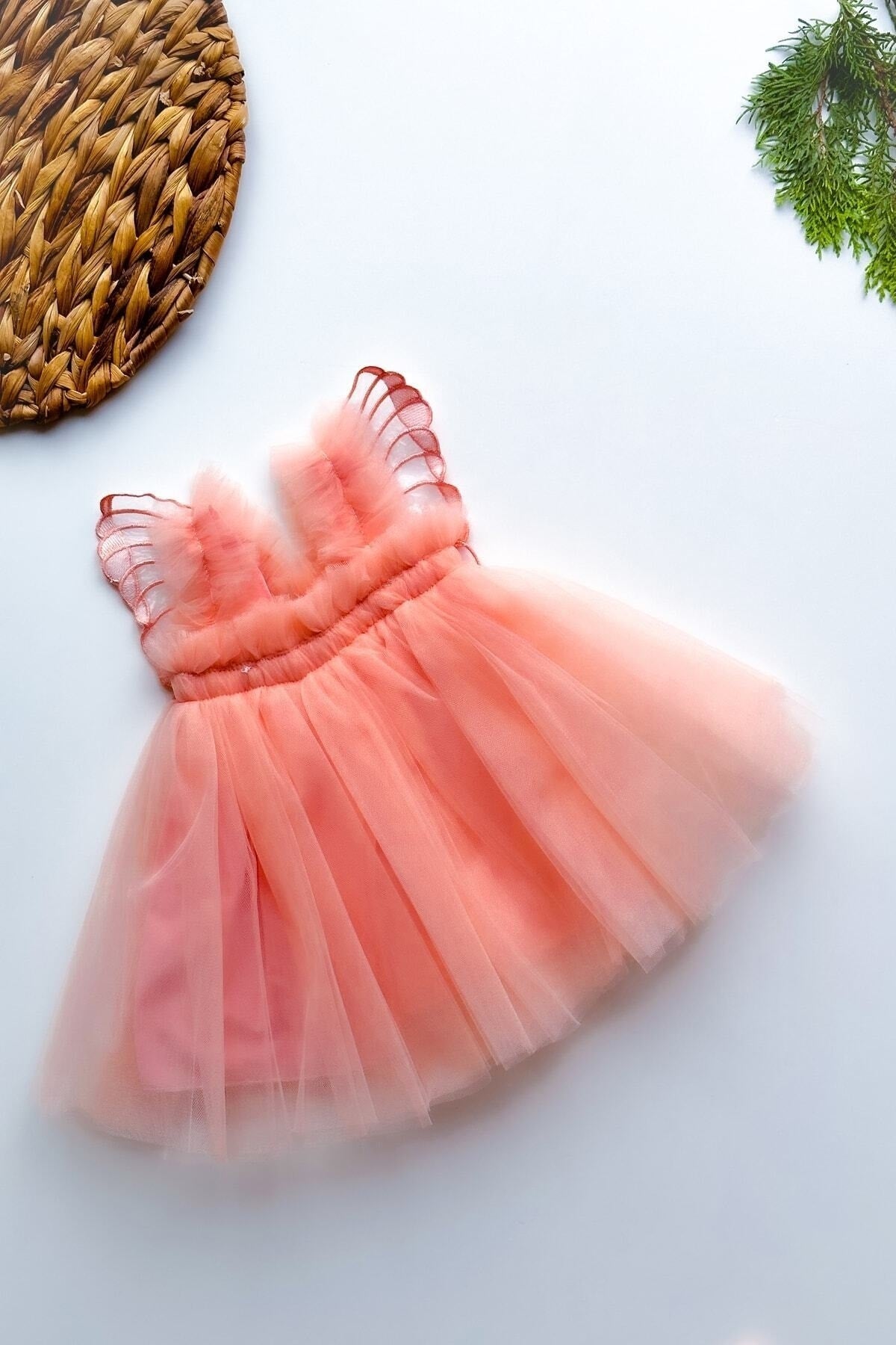 Baby Girl Girl Child Birthday Party Wedding Summer Dress Tulle Tutu Lined Baby Suit Infant Clothing