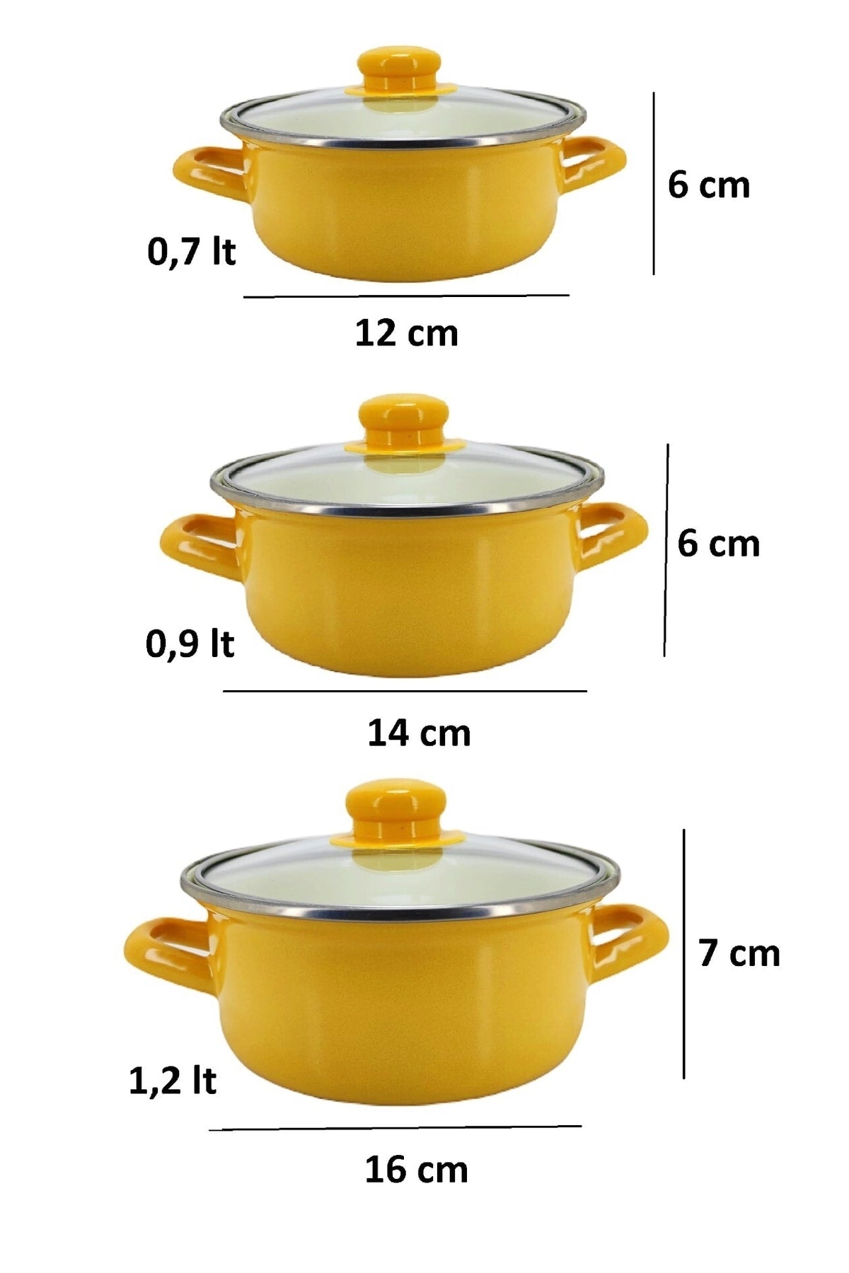 Mini Cookware Set Enamel 6 Pieces Storage Container Set