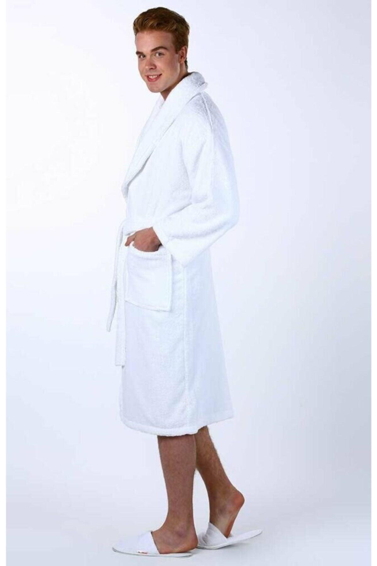 Imperial Shawl Collar Bathrobe White Xxl Size - Swordslife