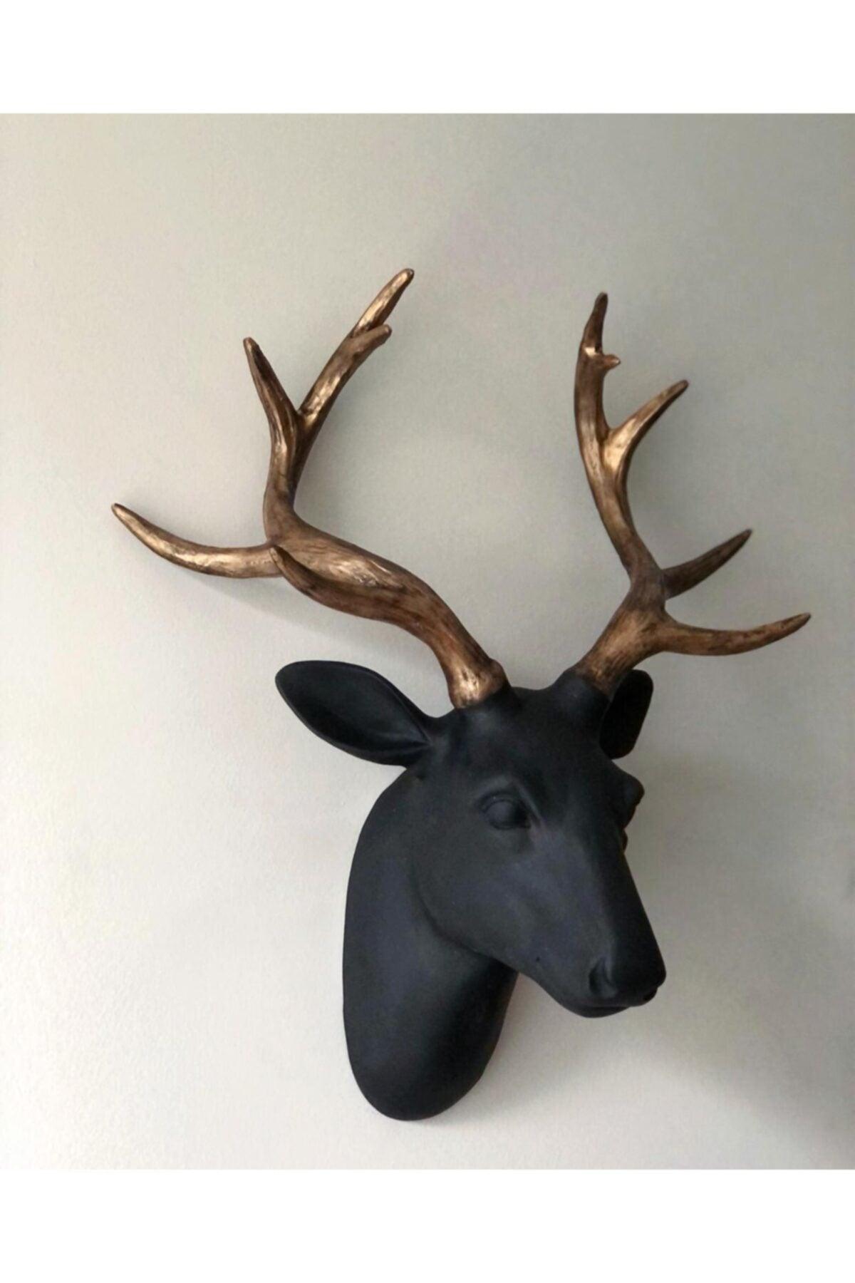 Black Decorative Deer Head Wall Ornament - Swordslife