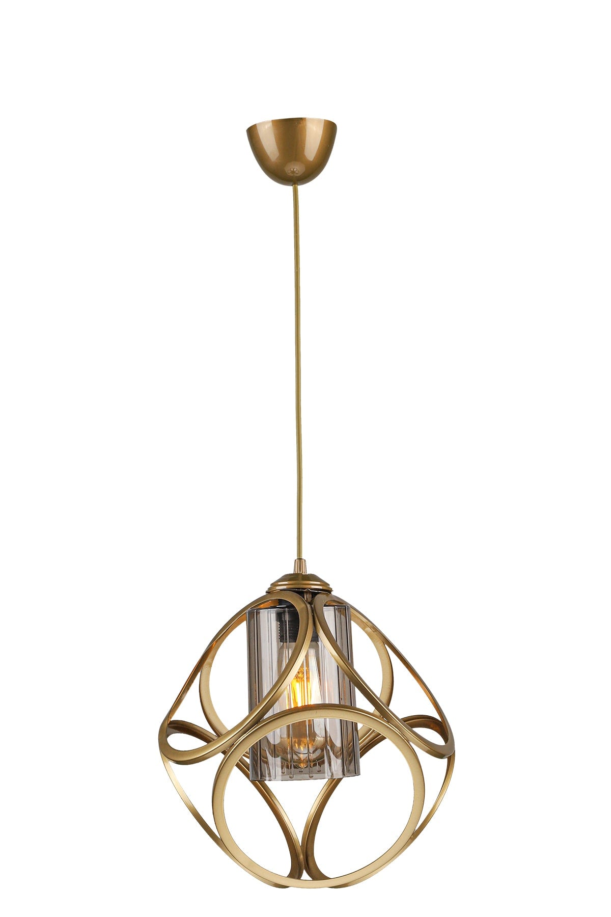 Aydın Single Chandelier Antique Smoked Acrylic