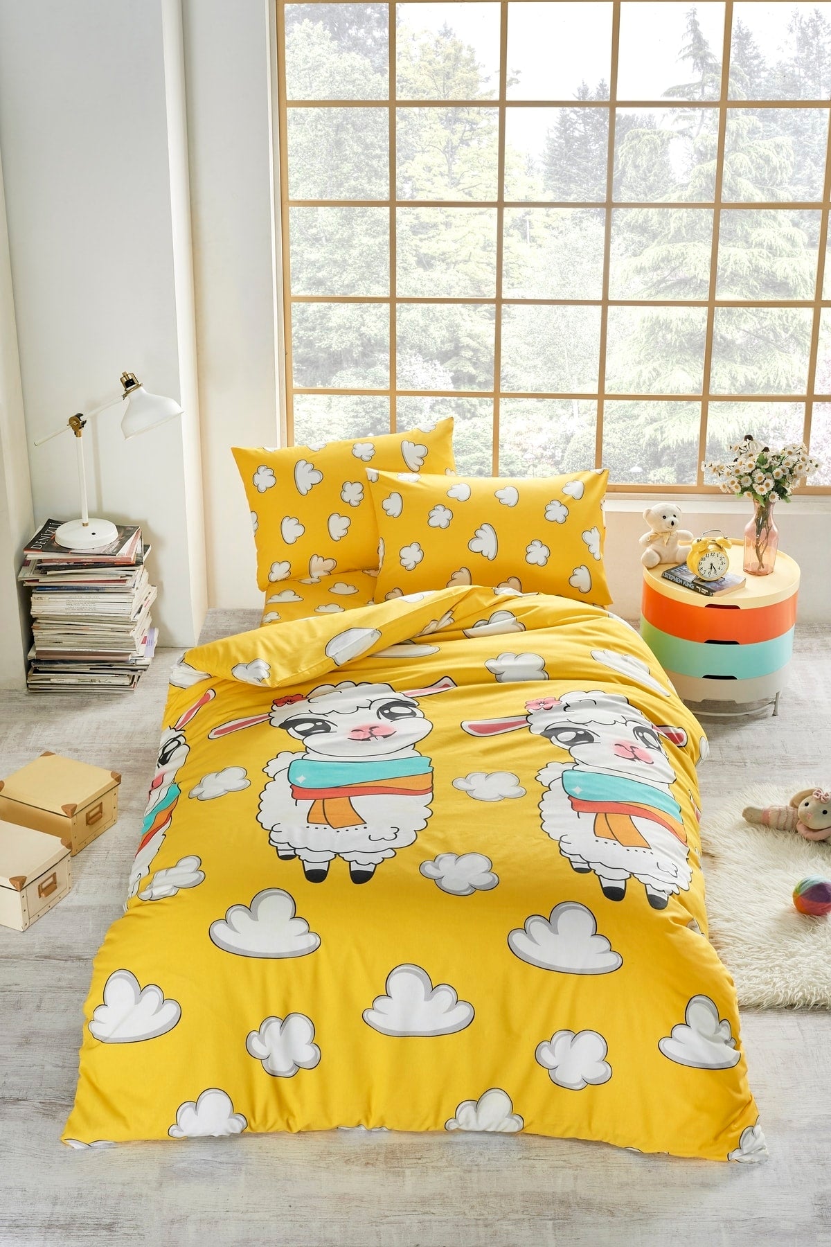 Kids Duvet Cover Lamb Natural Healthy Ranforce Cotton