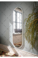 White Oval Decorative Full Length Mirror 150x50 - Swordslife