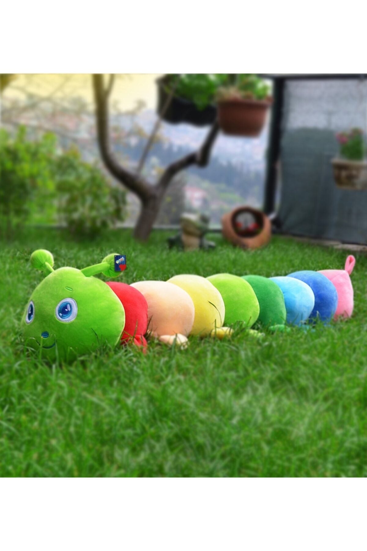 75 Cm Colorful Caterpillar Pillow